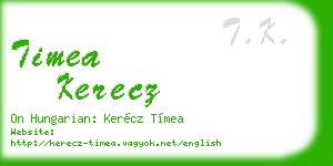 timea kerecz business card