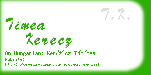 timea kerecz business card